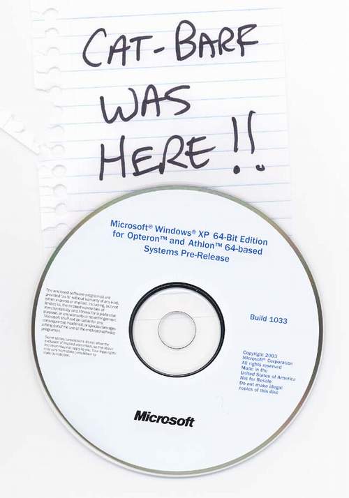 WindowsXP 64位操作系统光盘照片抢先看[图]