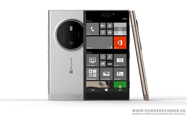 微软Lumia1030概念设计曝光5000万像素镜头